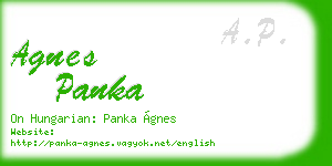 agnes panka business card
